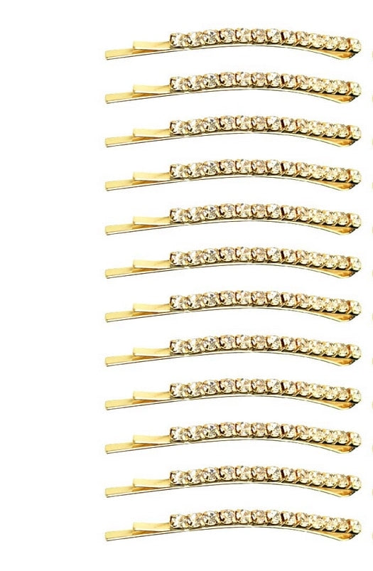 12 Pcs Rhinestone Bobby Pins/Hair Clips