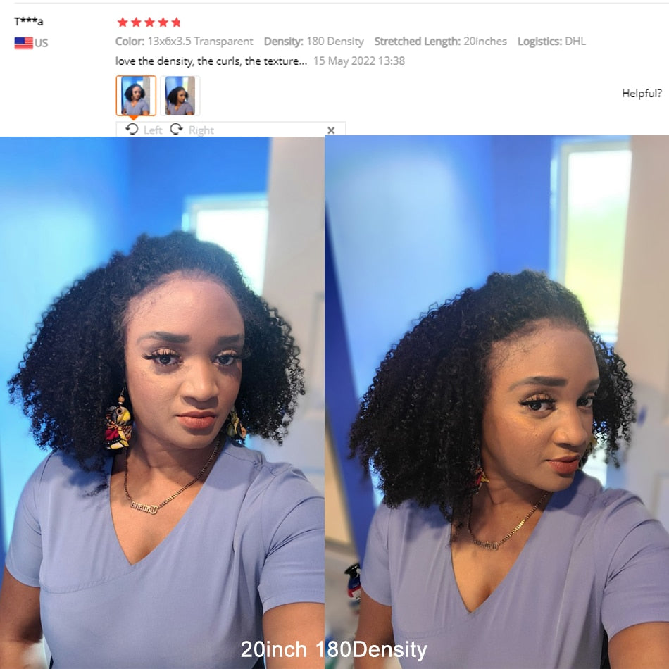 Xcsunny: Lace Frontal Afro kinky Wig