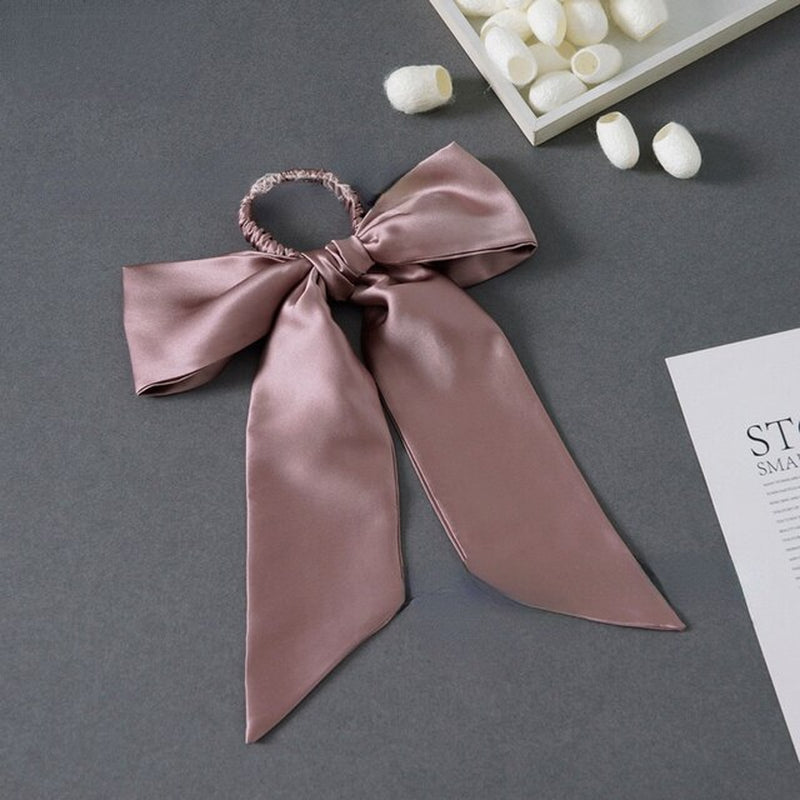 Silk Scrunchie and Bow Ribbon Hair Ties