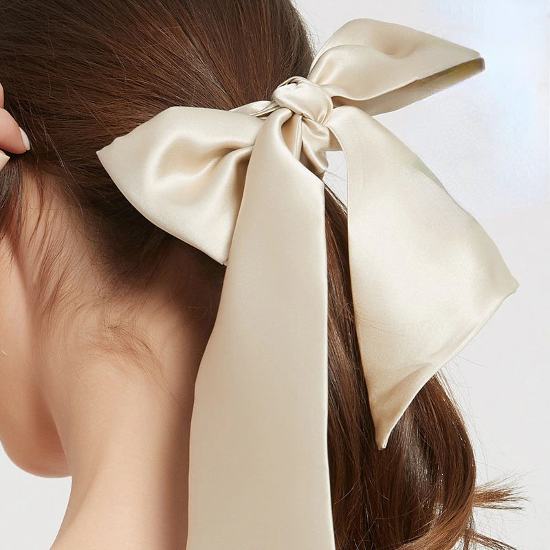 Silk Scrunchie and Bow Ribbon Hair Ties