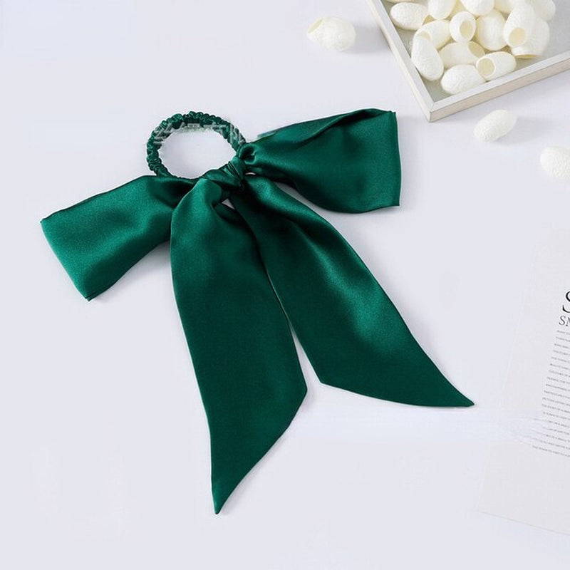 Silk Scrunchie and Bow Ribbon Hair Ties