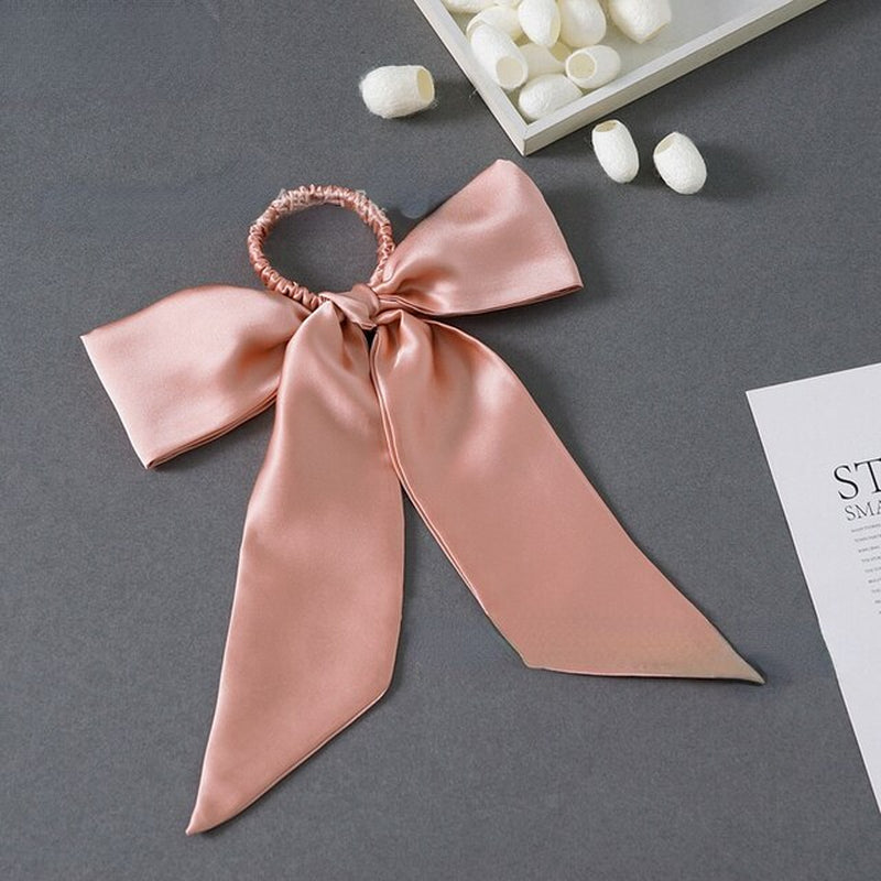 Silk Scrunchie and Bow Ribbon Hair Ties
