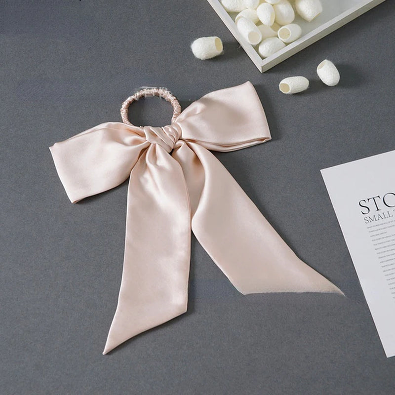 Silk Scrunchie and Bow Ribbon Hair Ties