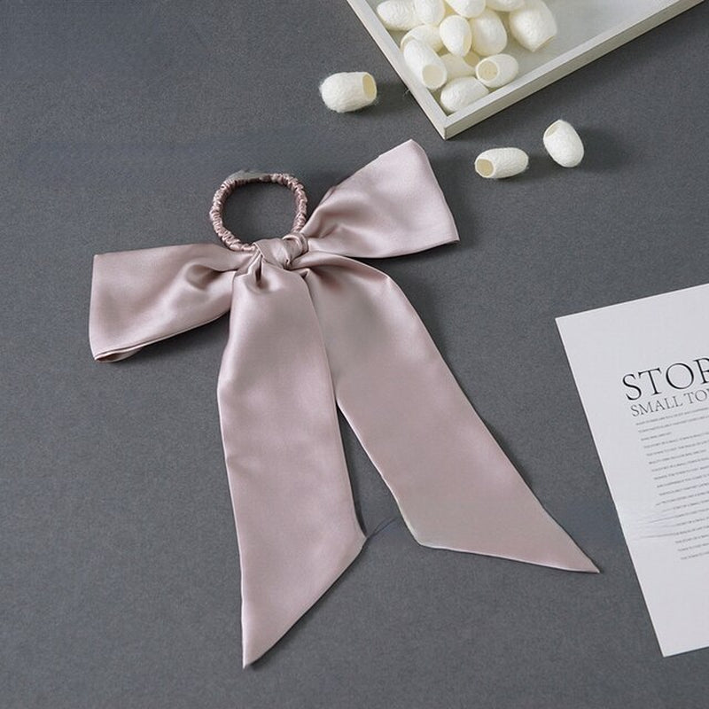 Silk Scrunchie and Bow Ribbon Hair Ties