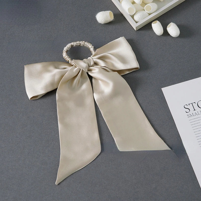 Silk Scrunchie and Bow Ribbon Hair Ties