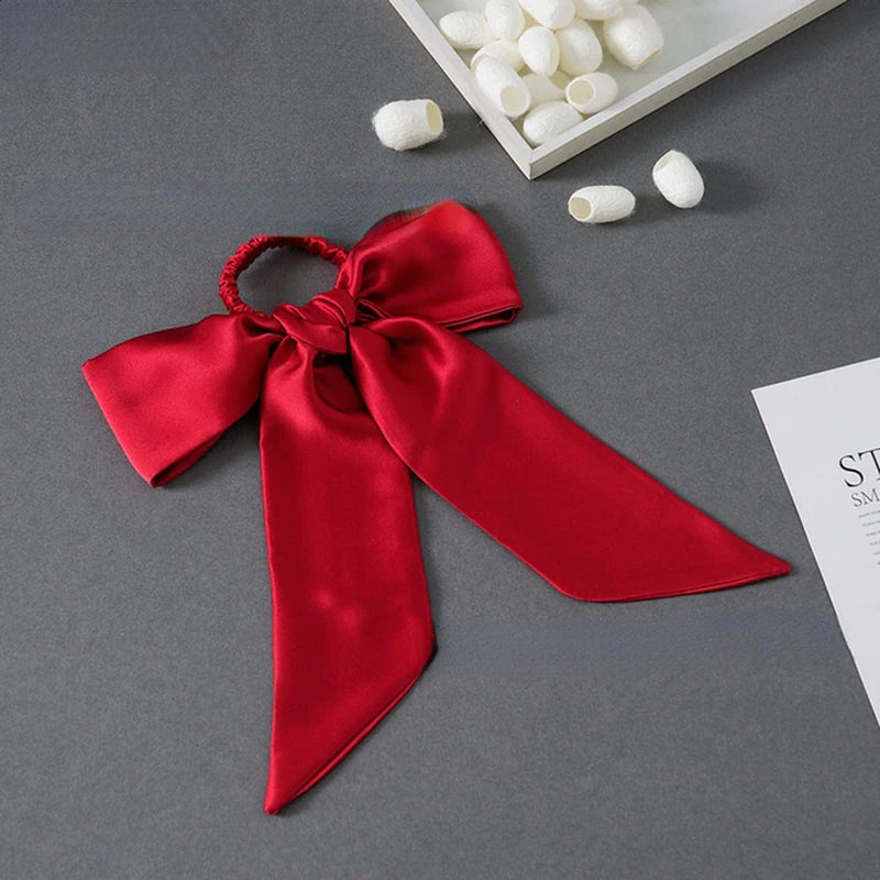 Silk Scrunchie and Bow Ribbon Hair Ties