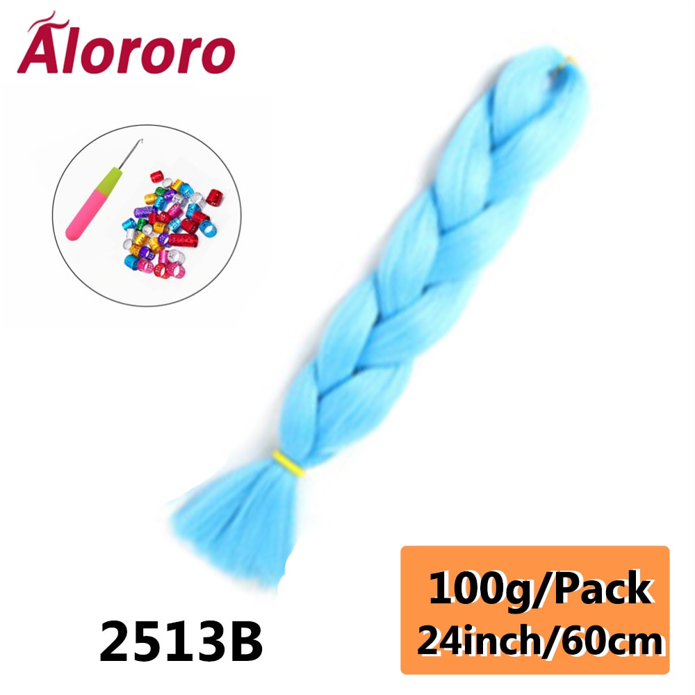 Alororo 24 Inches Jumbo Braiding Hair Synthetic Hair Extensions