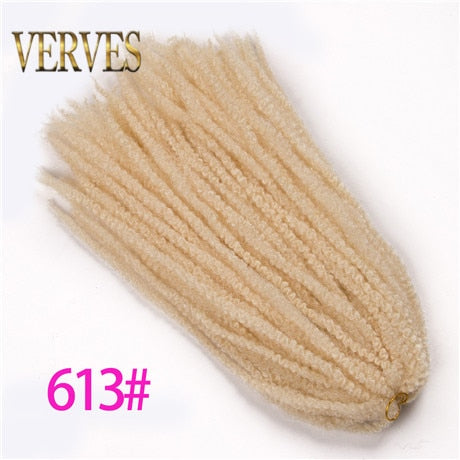 VERVES Afro Kinky Marley Braiding Hair 18 inch Synthetic Crochet