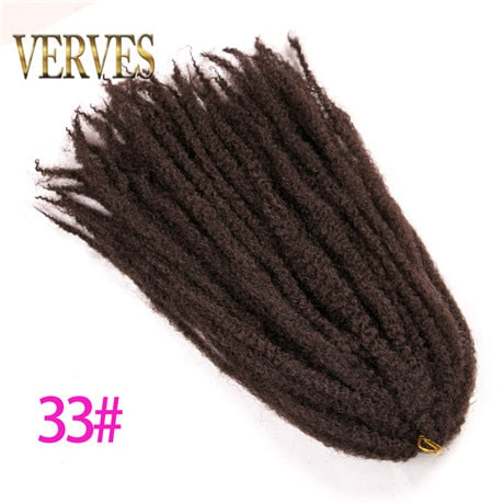 VERVES Afro Kinky Marley Braiding Hair 18 inch Synthetic Crochet