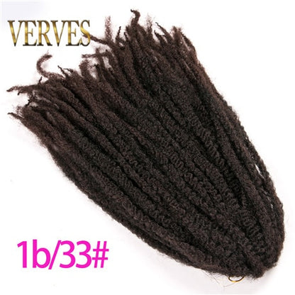 VERVES Afro Kinky Marley Braiding Hair 18 inch Synthetic Crochet