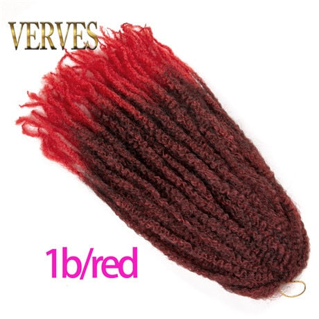 VERVES Afro Kinky Marley Braiding Hair 18 inch Synthetic Crochet