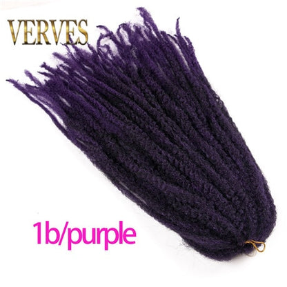 VERVES Afro Kinky Marley Braiding Hair 18 inch Synthetic Crochet