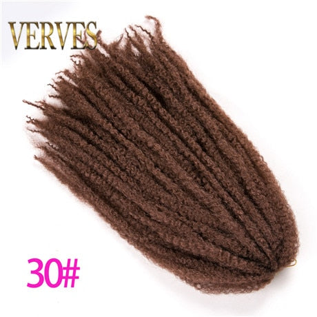 VERVES Afro Kinky Marley Braiding Hair 18 inch Synthetic Crochet