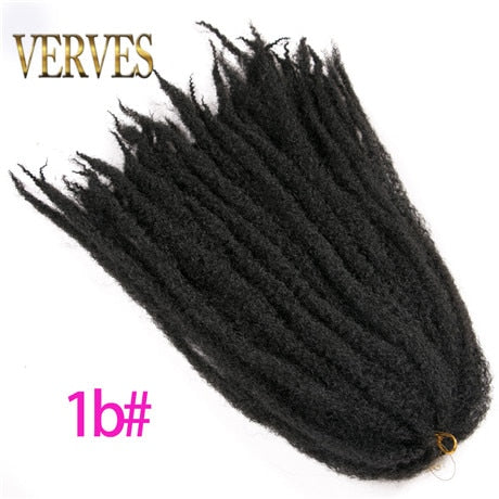 VERVES Afro Kinky Marley Braiding Hair 18 inch Synthetic Crochet