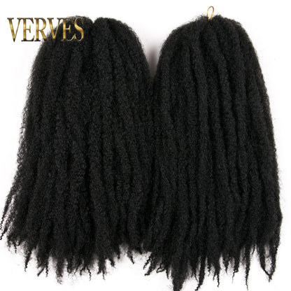 VERVES Afro Kinky Marley Braiding Hair 18 inch Synthetic Crochet