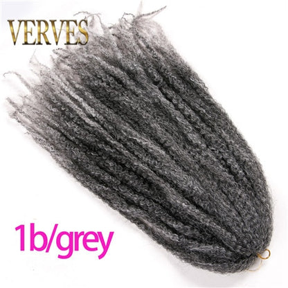 VERVES Afro Kinky Marley Braiding Hair 18 inch Synthetic Crochet