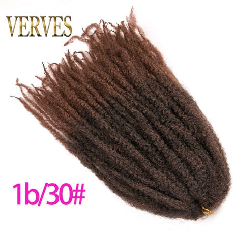 VERVES Afro Kinky Marley Braiding Hair 18 inch Synthetic Crochet