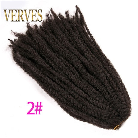 VERVES Afro Kinky Marley Braiding Hair 18 inch Synthetic Crochet