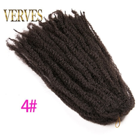 VERVES Afro Kinky Marley Braiding Hair 18 inch Synthetic Crochet