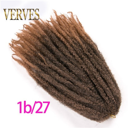 VERVES Afro Kinky Marley Braiding Hair 18 inch Synthetic Crochet