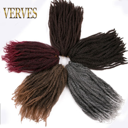 VERVES Afro Kinky Marley Braiding Hair 18 inch Synthetic Crochet