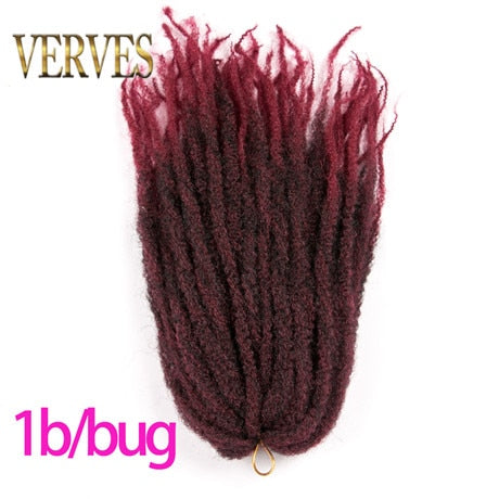 VERVES Afro Kinky Marley Braiding Hair 18 inch Synthetic Crochet