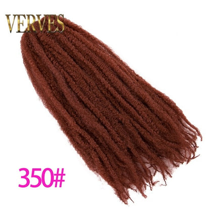 VERVES Afro Kinky Marley Braiding Hair 18 inch Synthetic Crochet