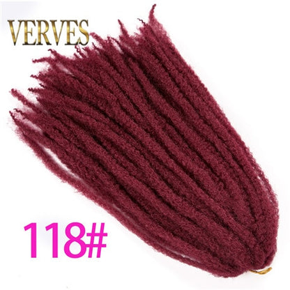 VERVES Afro Kinky Marley Braiding Hair 18 inch Synthetic Crochet