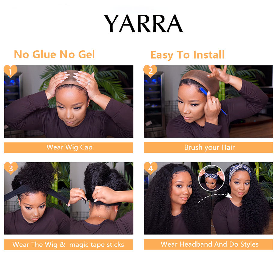 YARRA:  Afro Kinky Headband Wig