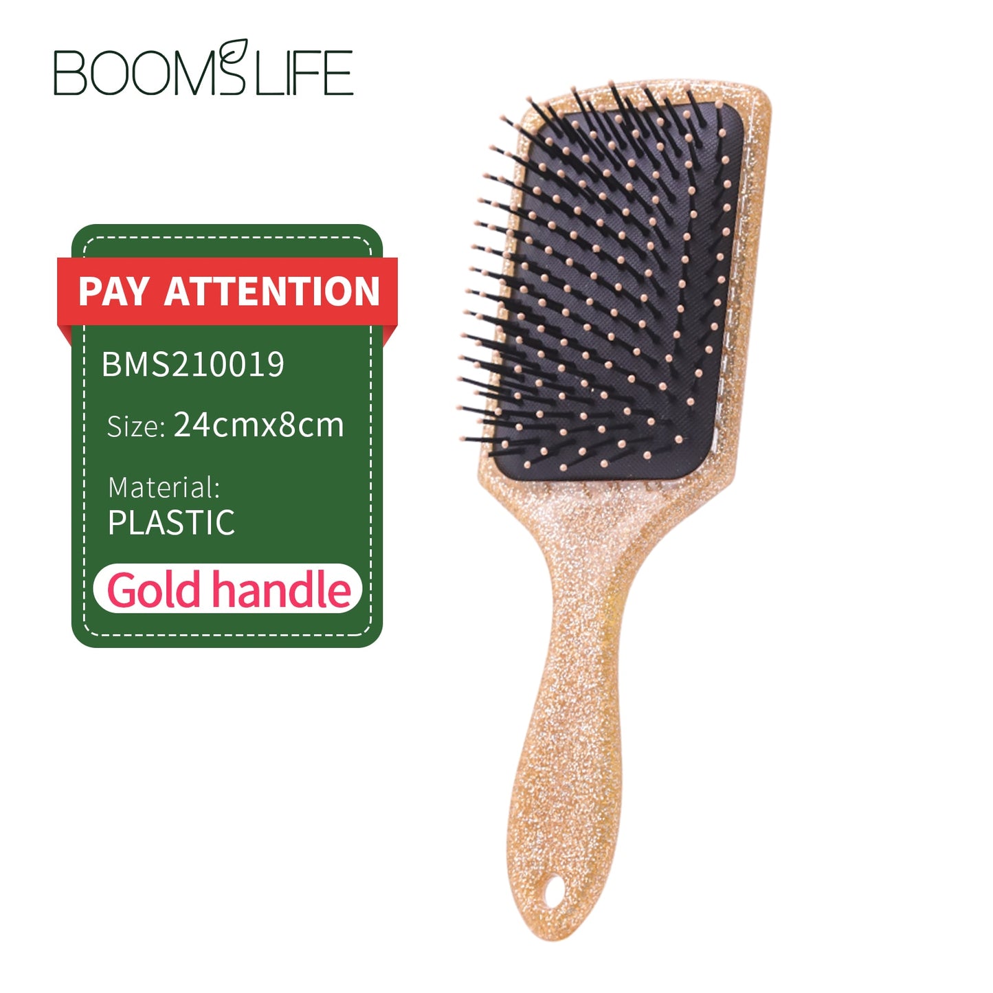 Glitter Gold Paddle Brush