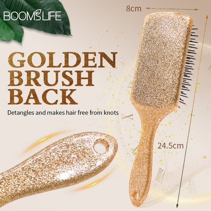 Glitter Gold Paddle Brush