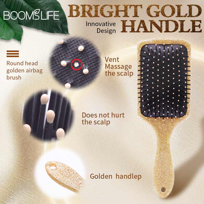 Glitter Gold Paddle Brush