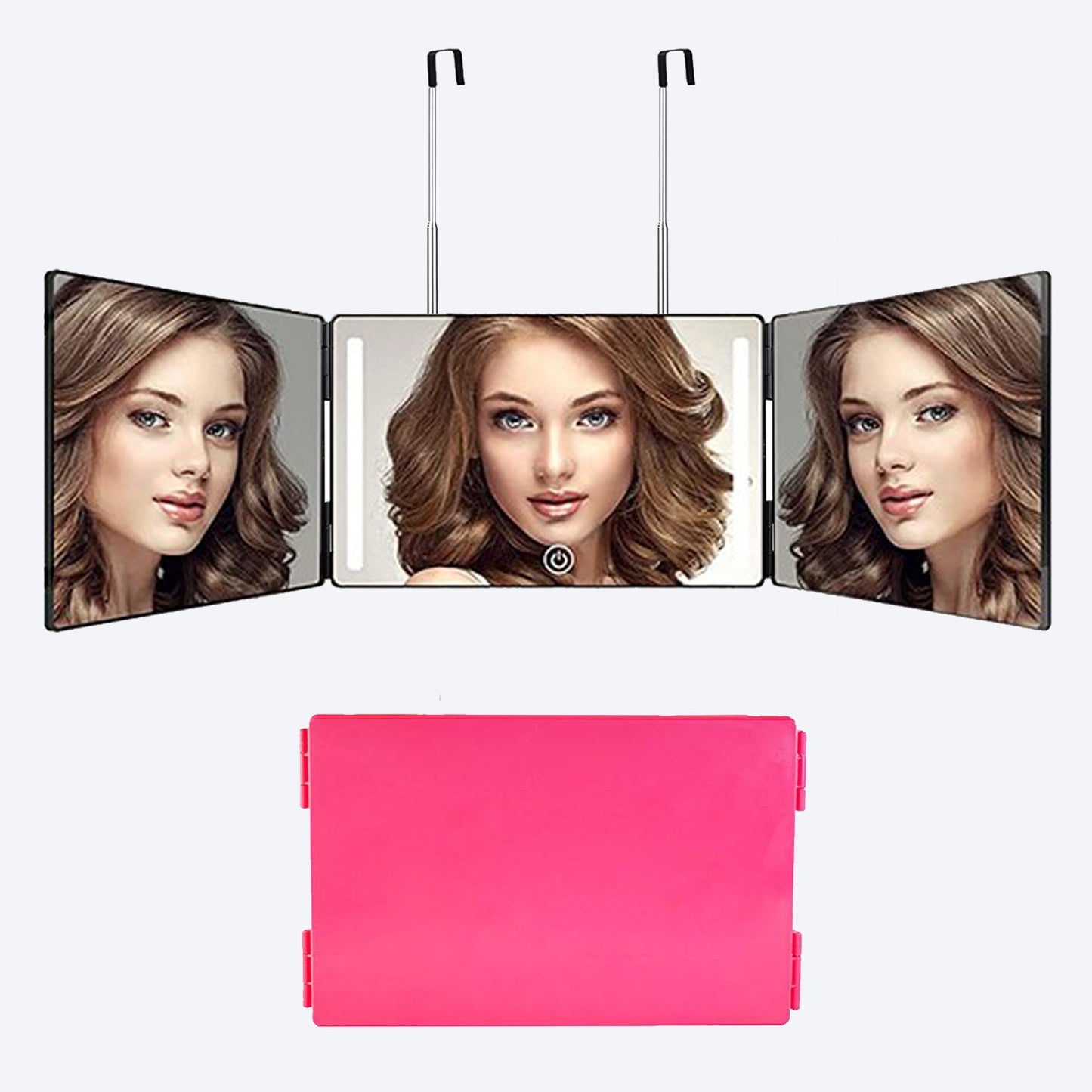 Adjustable 3 Way Trifold Mirror, Self Hairdressing Mirror,  DIY Hairstyling Tool!