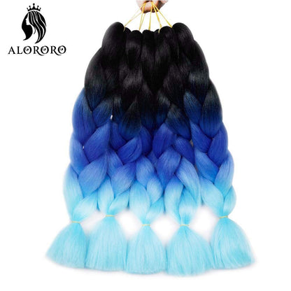 Alororo 24 Inches Jumbo Braiding Hair Synthetic Hair Extensions