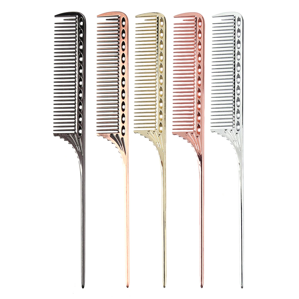 Metallic Colored Rat Tail Comb