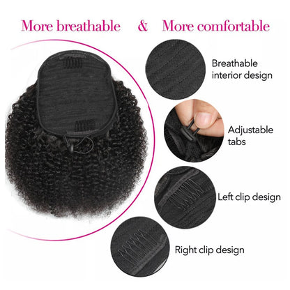 Long Kinky Ponytail (Compatible with 4a/4b/4c hair types)