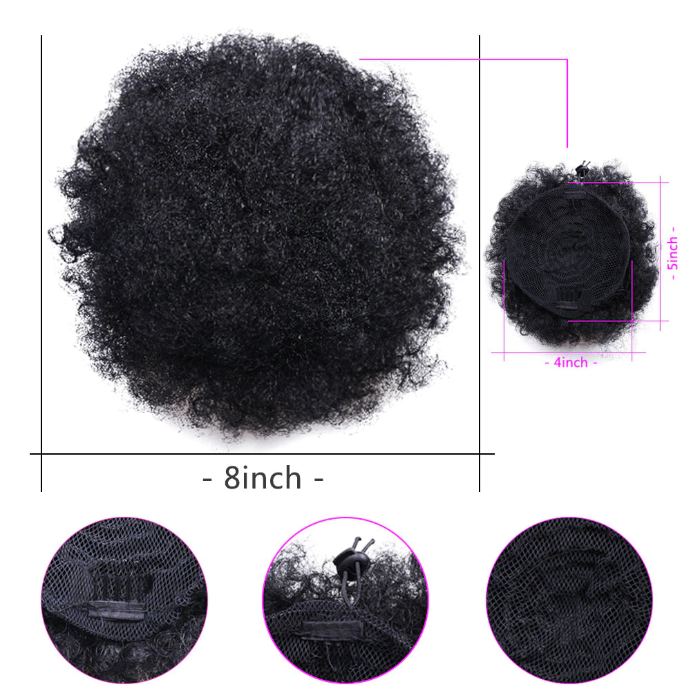 Afro Ponytail Puff (Compatible with 4a/4b/4c hair types)