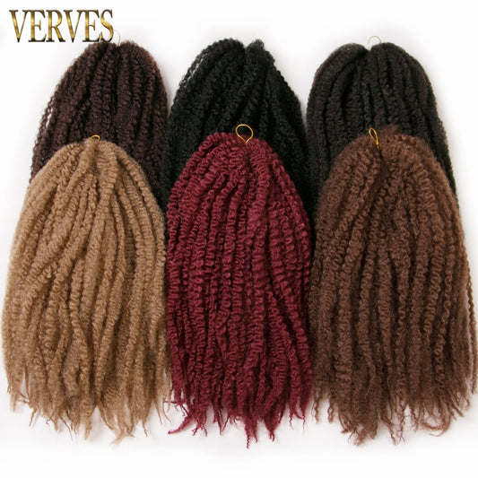 VERVES Afro Kinky Marley Braiding Hair 18 inch Synthetic Crochet