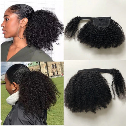 Long Kinky Ponytail (Compatible with 4a/4b/4c hair types)