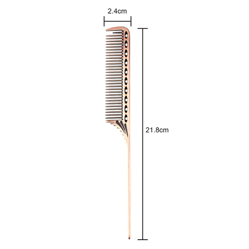 Metallic Colored Rat Tail Comb